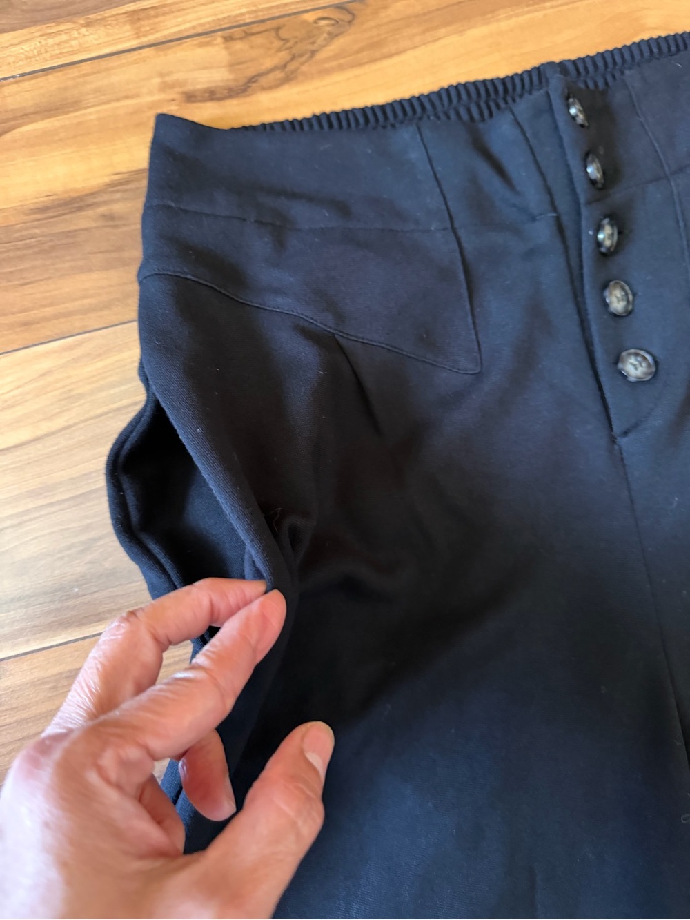 ETT TWA by Anthropologie Black Lucerne High-Waist Wide Leg Pants - Picture 4 of 10